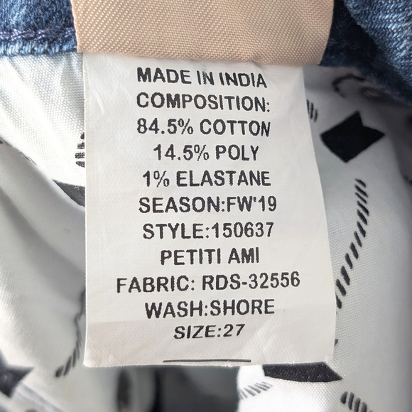 Scotch & Soda Women's Blue Ankle Jeans With White Speckles ~ Size 27 - Picture 11 of 12